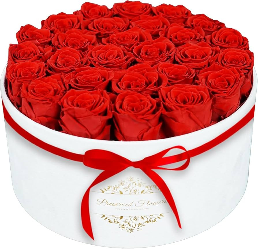 17 Forever Flowers in a Luxury Suede Box, Preserved Roses Birthday Gifts for Women, Romantic Anni... | Amazon (US)