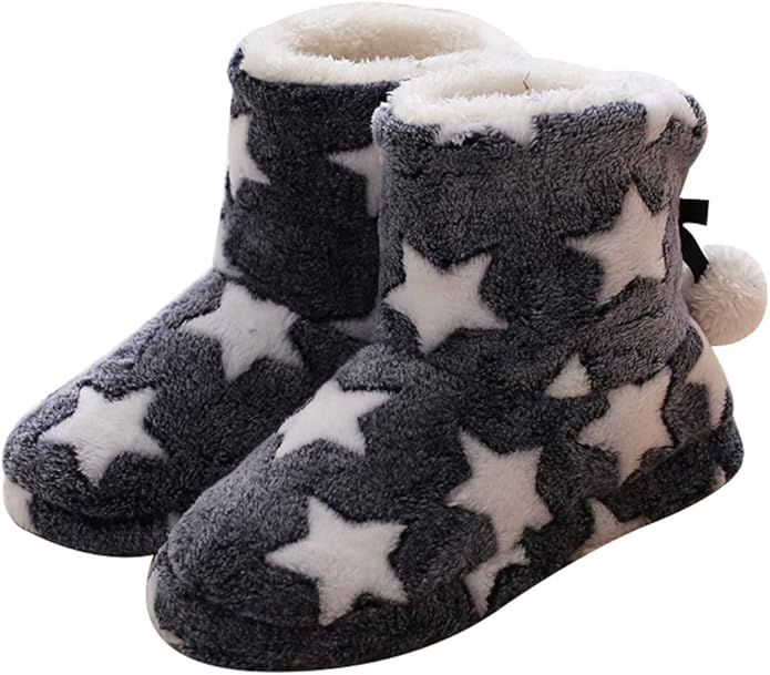 Frelo Women's Cozy Fleece Bootie Slippers Slipper Boots | Amazon (US)