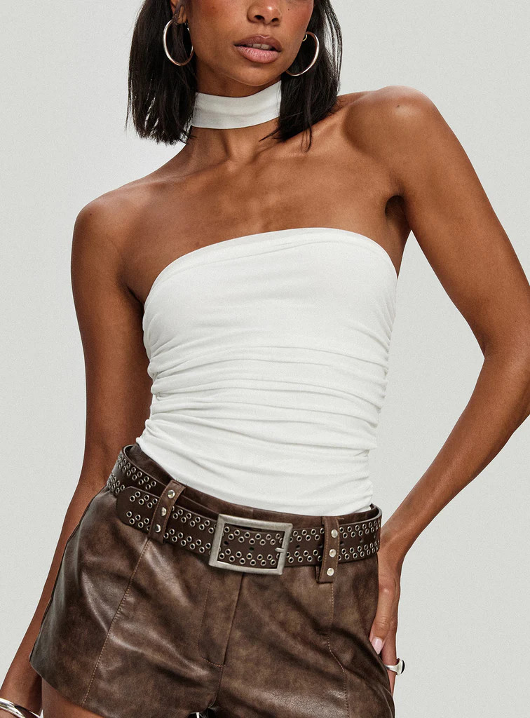 Sorelle Scarf Bodysuit White | Princess Polly US