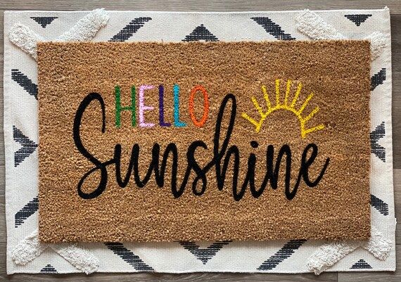 Hello sunshine doormat | Etsy (US)