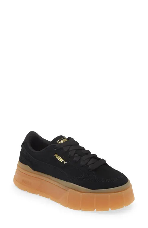 PUMA Mayze Platform Sneaker in Puma Black at Nordstrom, Size 6.5 | Nordstrom