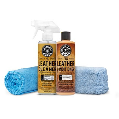 Chemical Guys Kit (4 Piece) Leather Kit: Automotive Leather Cleaner & Conditioner, Unscented, Liquid, 12 oz | Target