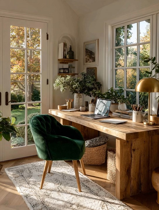 Still working at a desk you don’t love?

You spend hours here—this space should feel just as intentional as the rest of your home.

Start with one simple swap:
A natural wood desk.

It instantly brings warmth, calm, and that grounding energy we all need while working. Clean, spacious, and timeless—it sets the tone for your entire workspace.

Then layer in the details:
A modern gold table lamp for warmth and elegance.
An emerald green velvet chair to add depth and a touch of luxury.

Simple pieces. Big shift in how the space feels.

Because your home office shouldn’t feel like an afterthought—it should feel like a place you want to sit in.

We’ve linked multiple wooden desks, velvet chairs, and table lamps so you can recreate this look effortlessly.

#HomeOfficeDesign #WorkFromHome #ElegantLiving 

 #LTKHome
