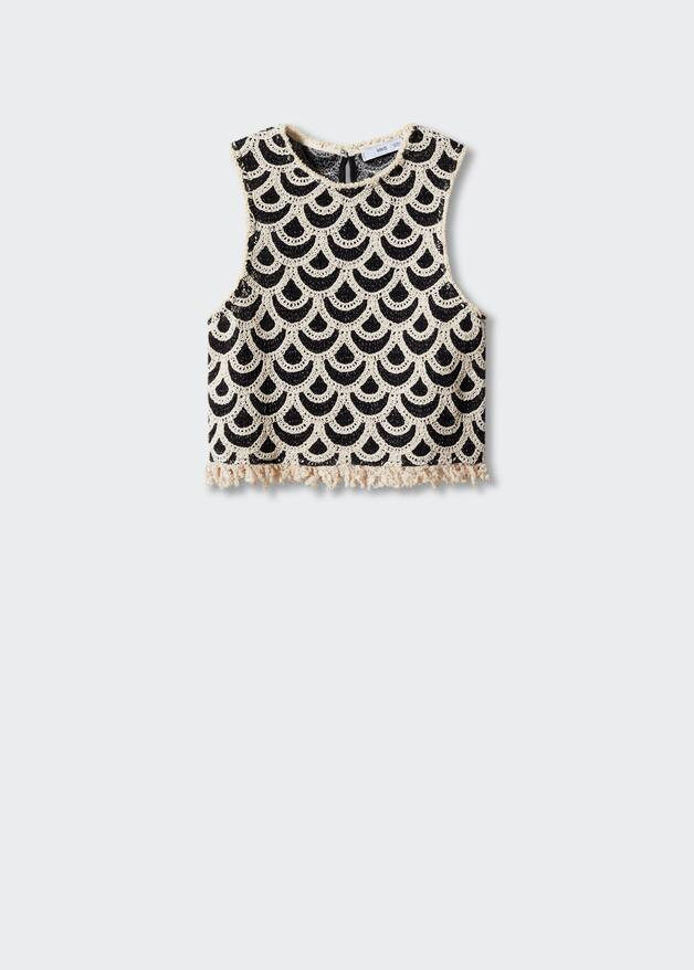 Geometric crochet top | MANGO (UK)