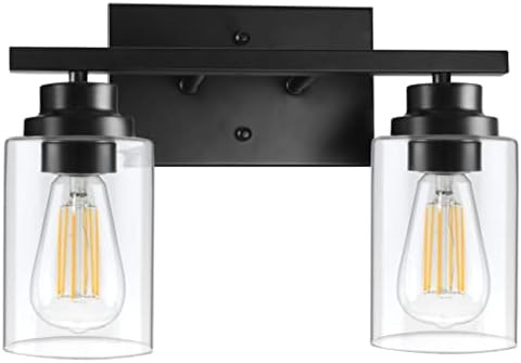 Bluex Bulbs 2 Light Vanity Lights Fixture - Metal & Glass Modern Lighting for Bathroom Light Fixt... | Amazon (US)