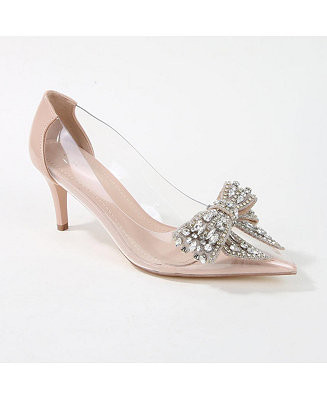 Nala Clear Vinyl Pump with Rhinestone Bow - Macy's | Macy's