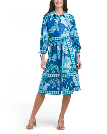 Long Sleeve Floral Shirt Dress | TJ Maxx