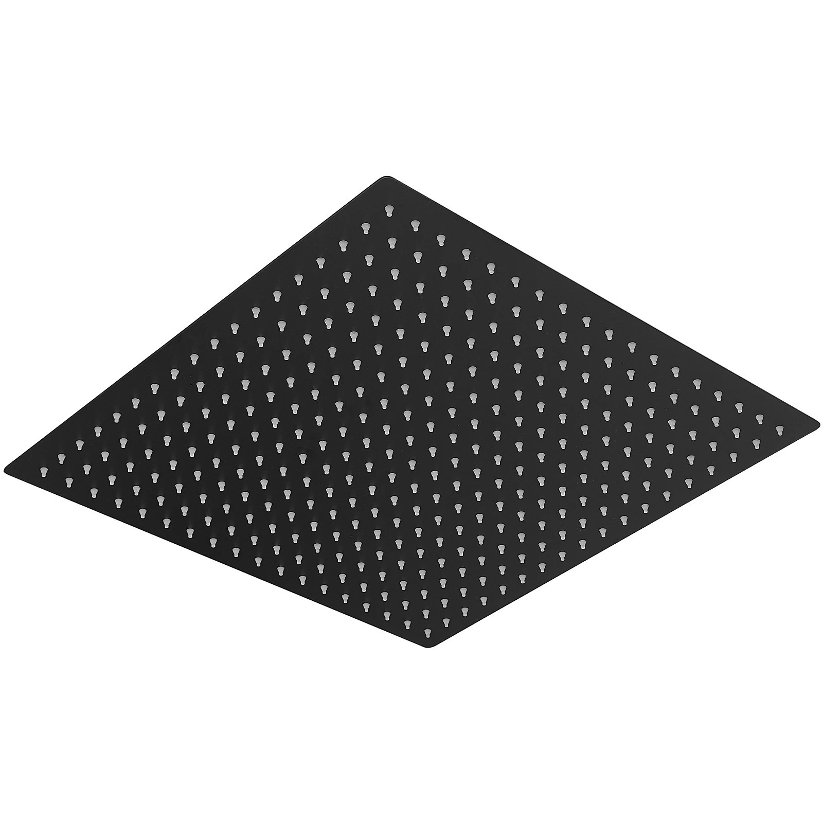 BWE 1 -Spray Matte Black 16-in Square Rain Filtered High Pressure Shower Head 2.5 GPM Stainless Steel one_size | A-99053H-C | Lowe's