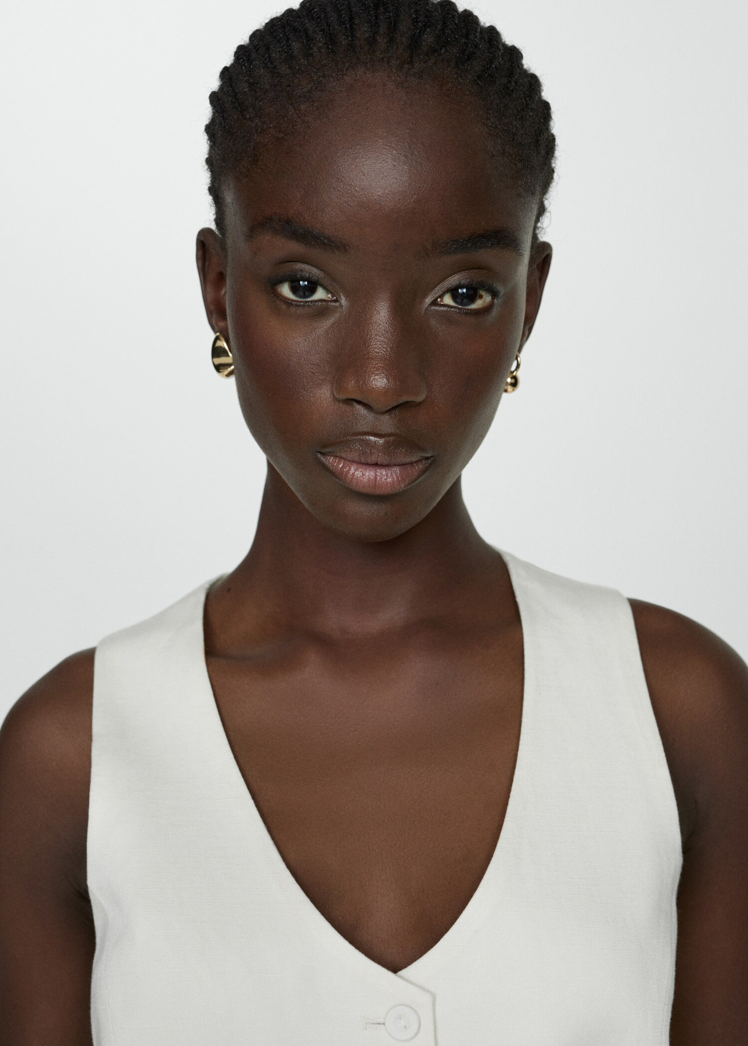 Linen vest with buttons | MANGO (US)