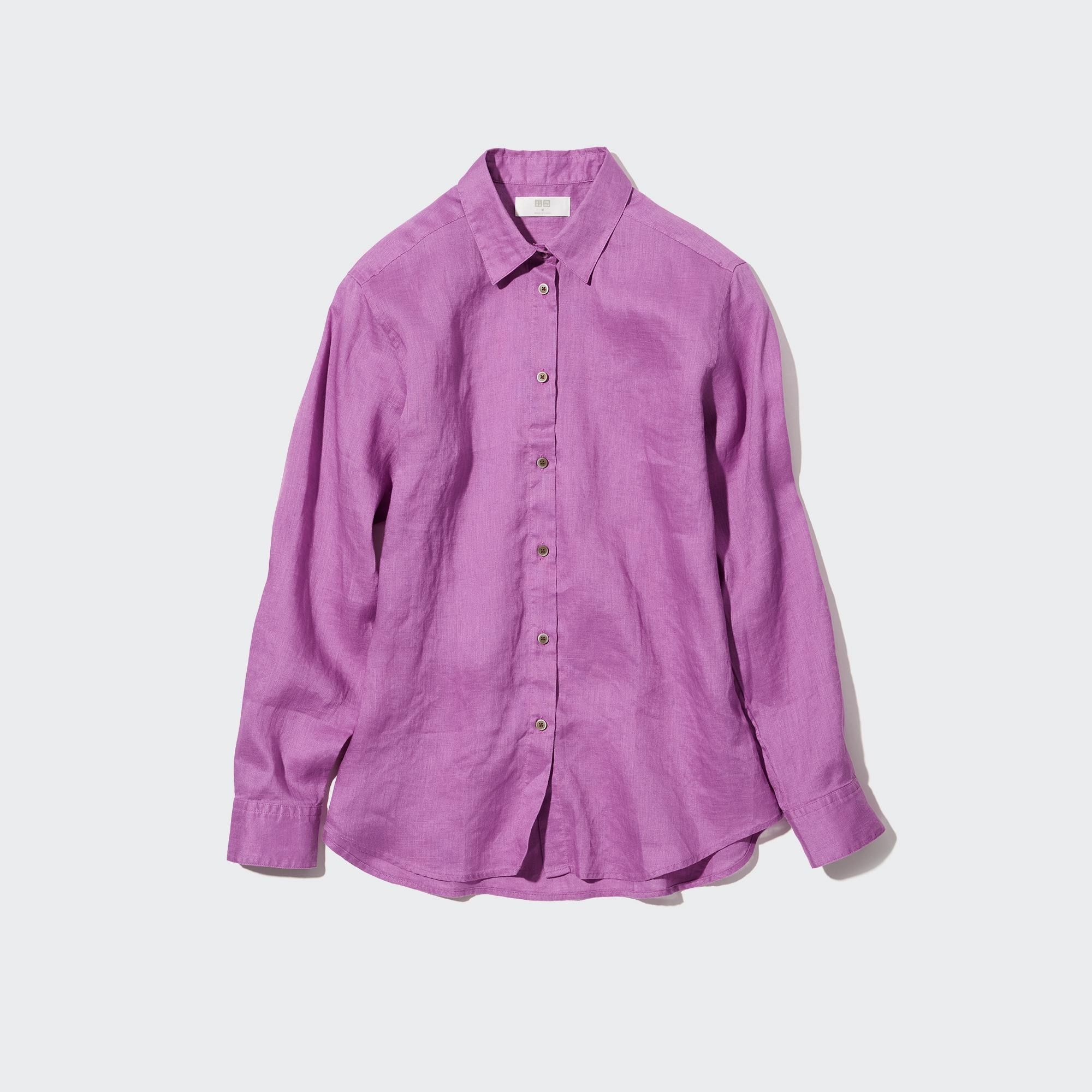 Premium Linen Long-Sleeve Shirt (Women) | UNIQLO US | UNIQLO (US)