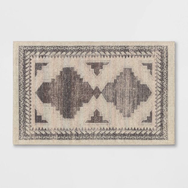 Cromwell Washable Printed Persian Style Rug Tan - Threshold™ | Target