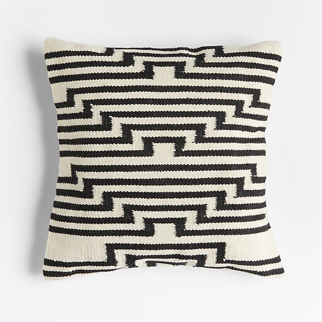 Mohave Lines 19"x19" Indoor/Outdoor Pillow | Crate & Barrel