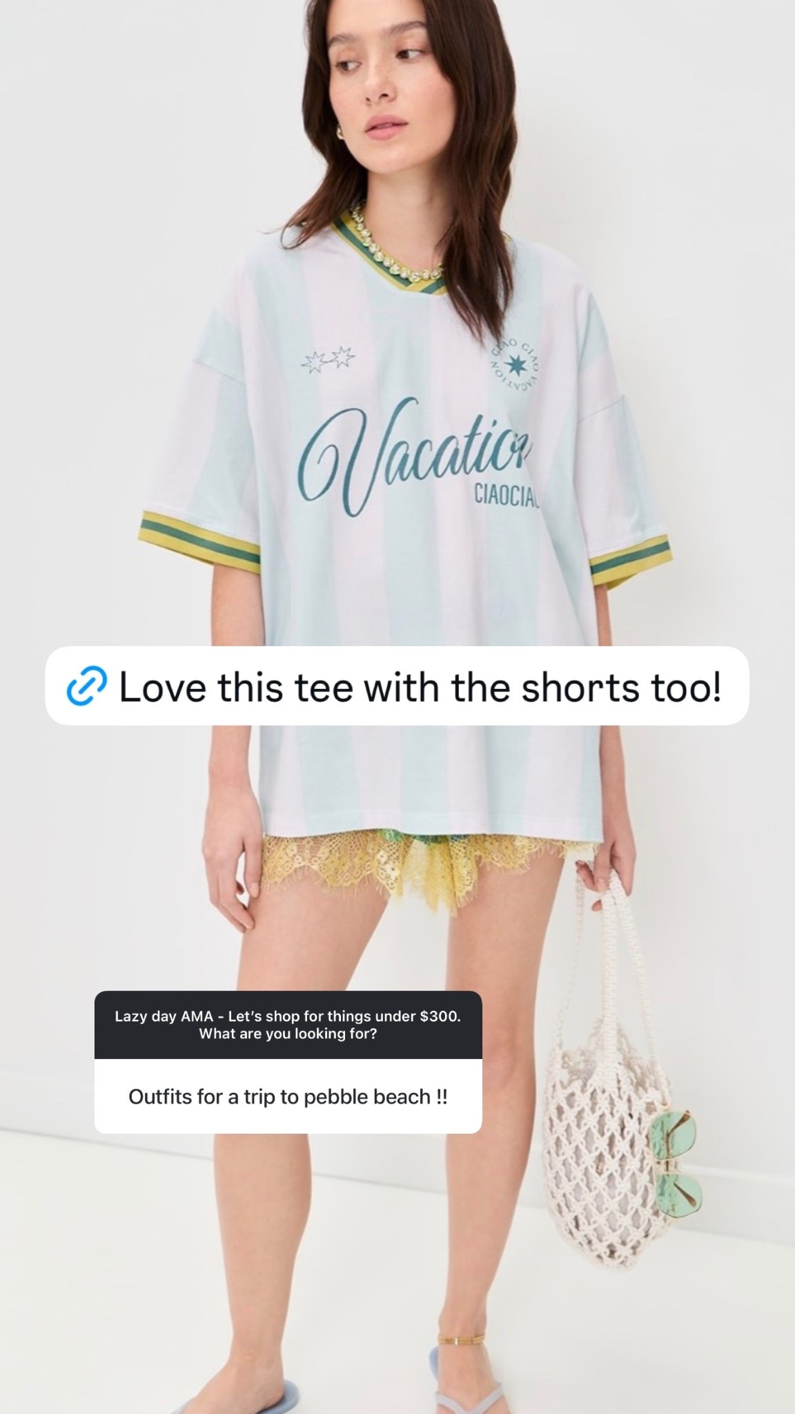 Love this tee with the shorts too!
