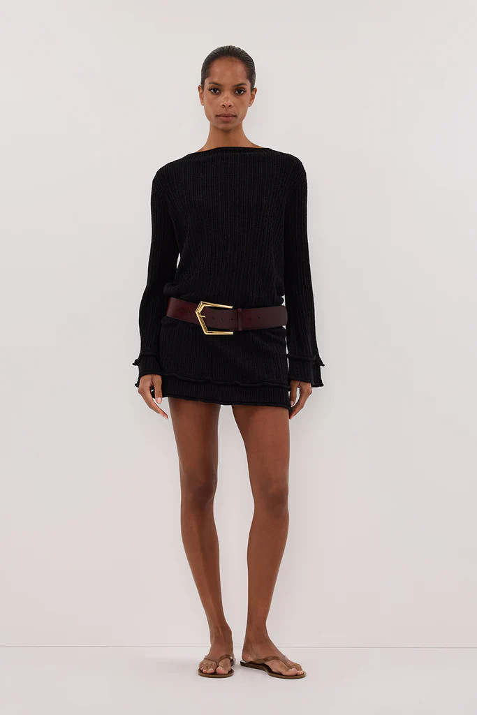 MAX BLACK KNIT MINI DRESS | DISSH