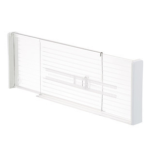 iDESIGN™ Linus™ Expandable Deep Drawer Divider Clear Set of 2 | The Container Store