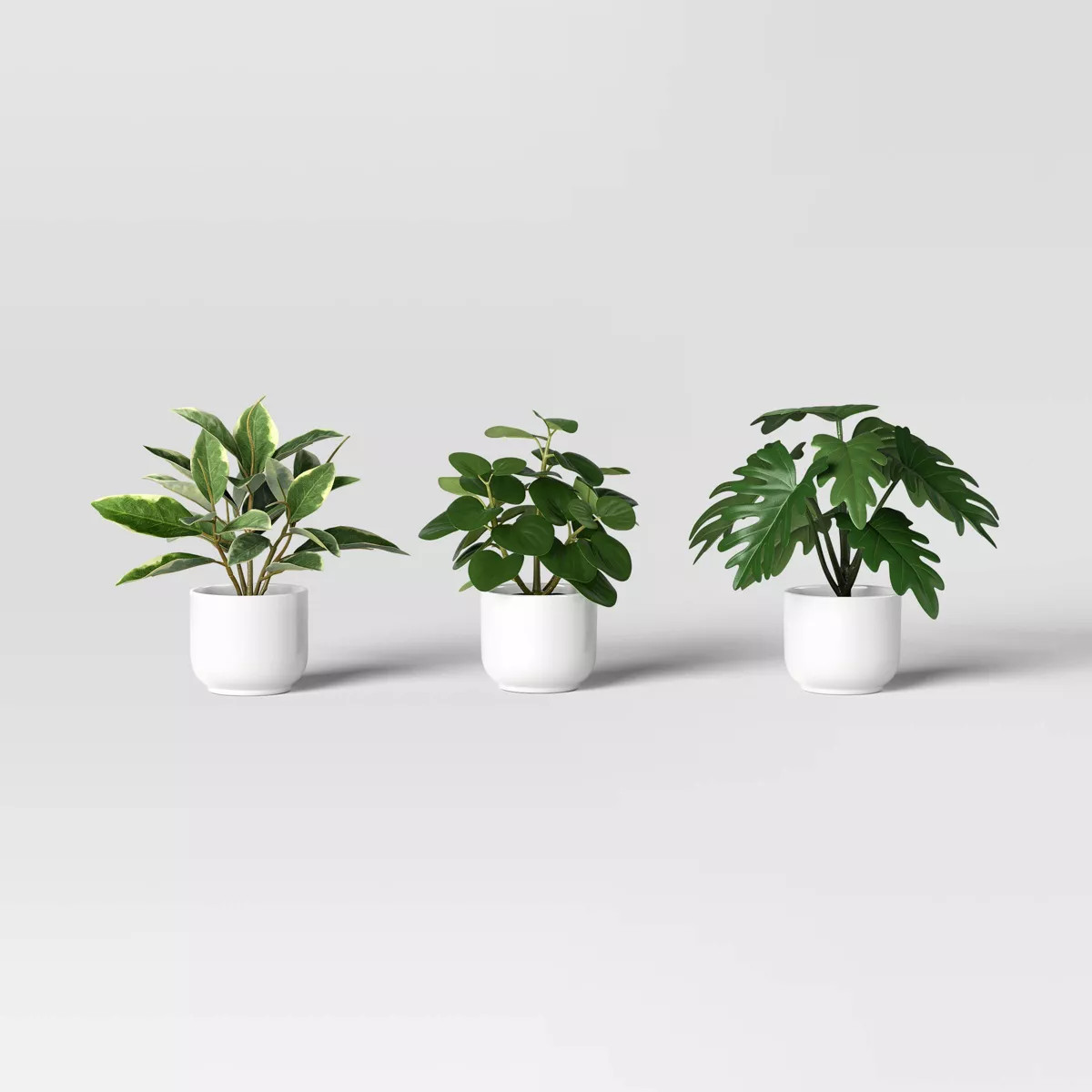 4.3" Set of 3 Mini Artificial Plants in White Pot - Room Essentials™ | Target