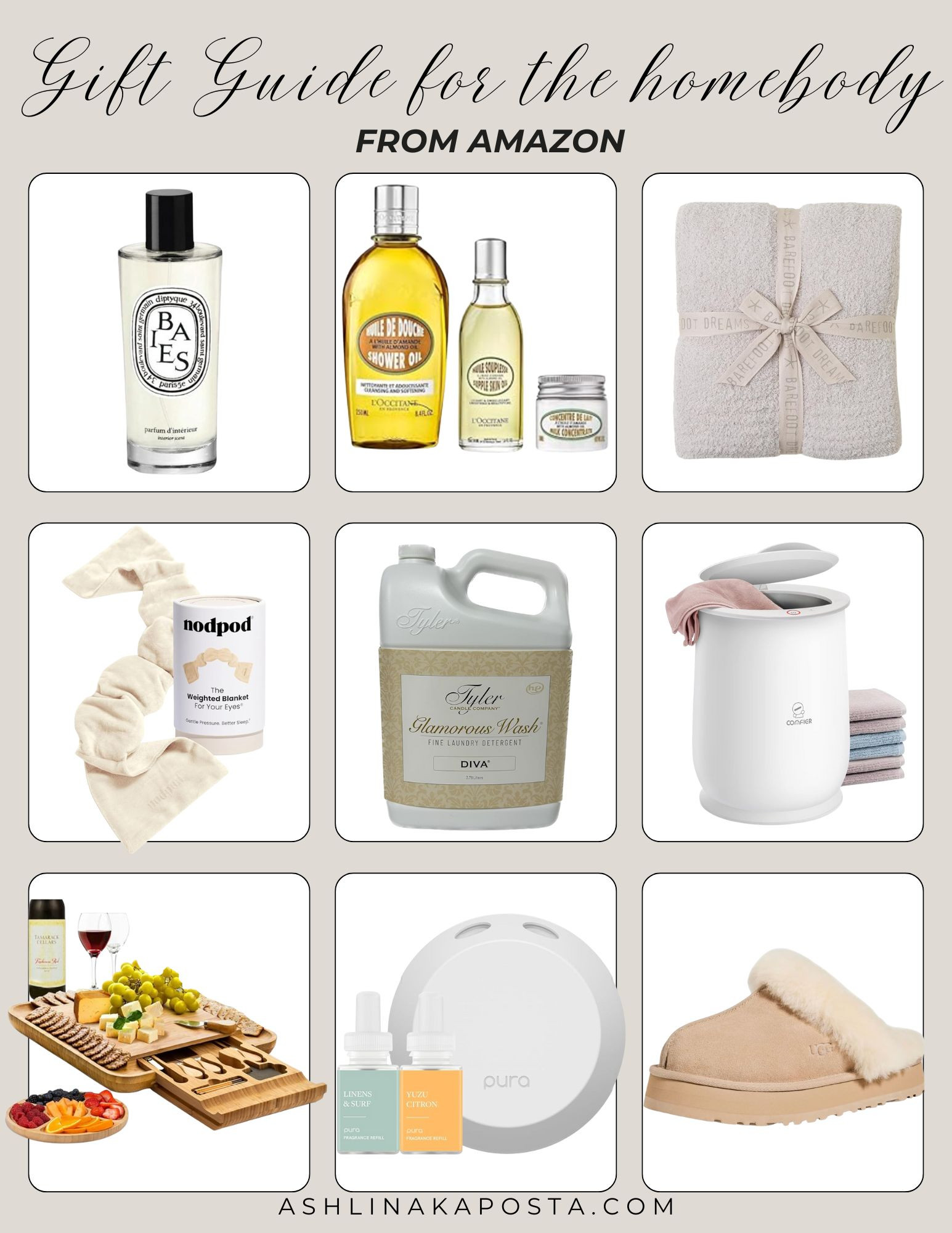 THE ULTIMATE GIFT GUIDE FOR THE HOMEBODY (FOR HER) For the woman who lives for cozy nights in, soft blankets, warm drinks, and a home that feels like a sanctuary — this homebody gift guide is pure perfection. These are the comfy + chic essentials she’ll actually use and absolutely love.

Think luxurious throw blankets, hydrating lip oils, winter lotions, cozy slippers, home fragrances, and all the soft, calming, feminine details that make staying in feel magical. ❄️🫶

Whether you’re shopping for Christmas, a holiday gift exchange, a best friend, your sister, or even yourself… these Amazon finds are warm, practical, aesthetic, and perfect for every homebody at heart. 

 #LTKHoliday #LTKmomlife #LTKHome