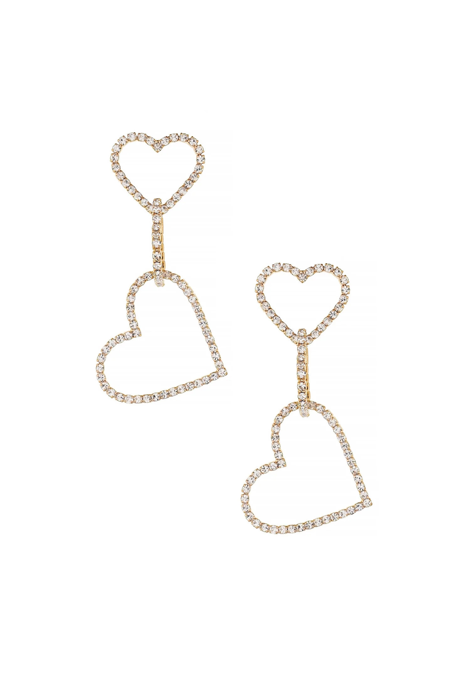 Heart On Sleeve 18k Gold Plated Crystal Earrings | Ettika