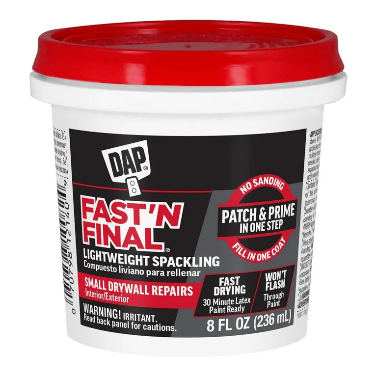 DAP Fast N Final 8 oz White Lightweight Spackling Plaster | Walmart (US)