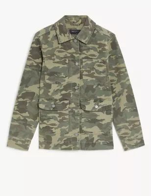Cotton Rich Camo Utility Jacket | M&S Collection | M&S | Marks & Spencer (UK)