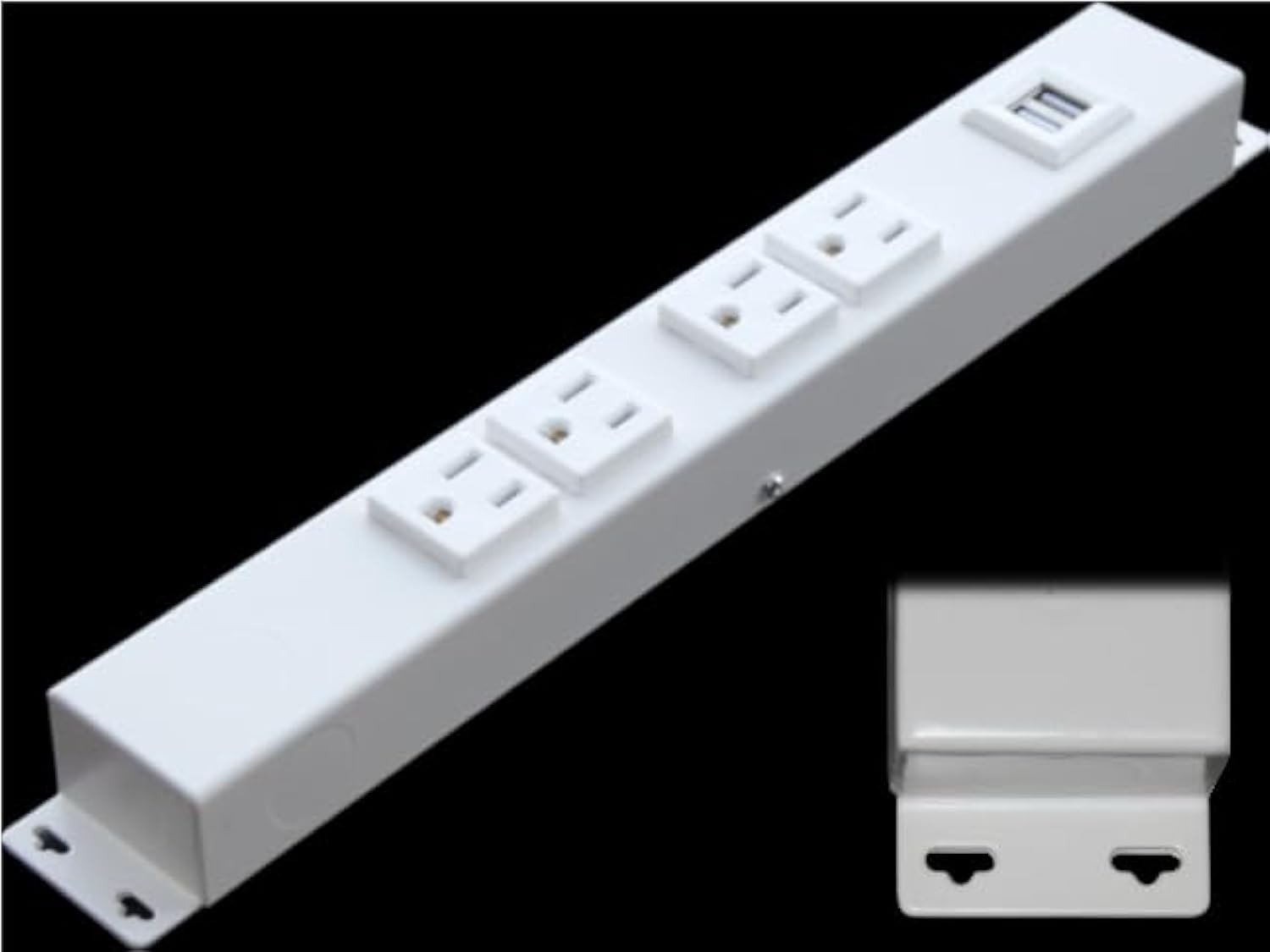 12” Hardwired Power Strip (NO Power Cord), 4 Vertical Outlets (NOT Tamper Resistant), with Ears... | Amazon (US)