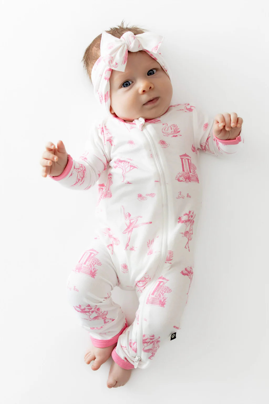 Zippered Romper in Toile Ballet | Kyte Baby