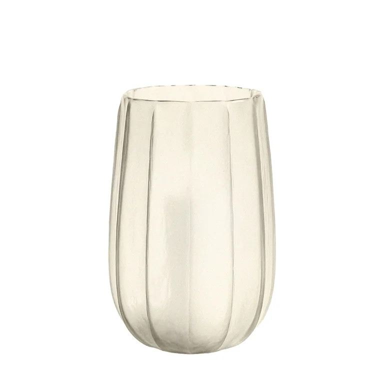Better Homes & Gardens Fluted Glass Hurricane Candle Holder - Elegant Frosted Finish for Home Dec... | Walmart (US)