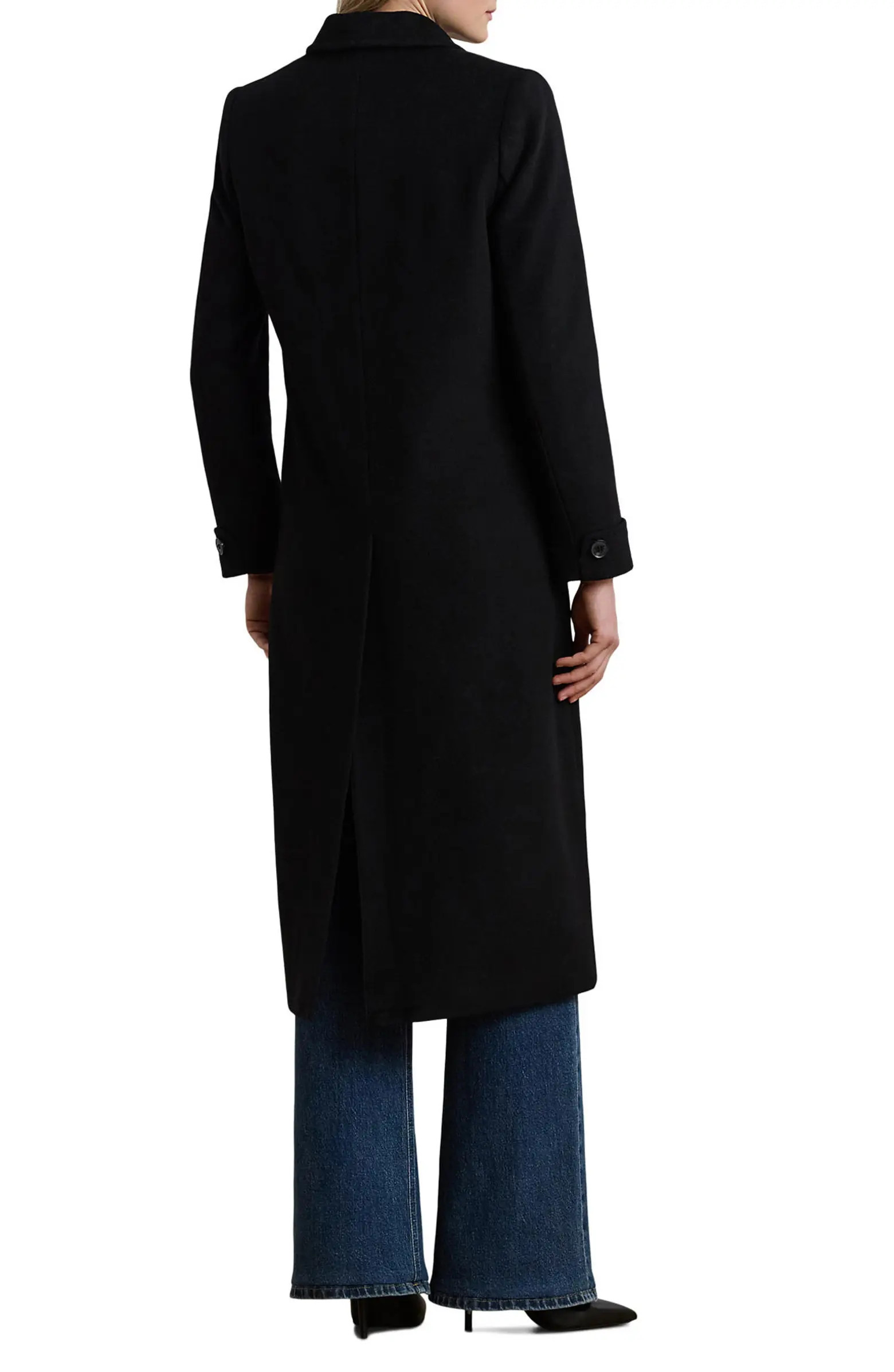 Longline Wool Blend Reefer Coat | Nordstrom