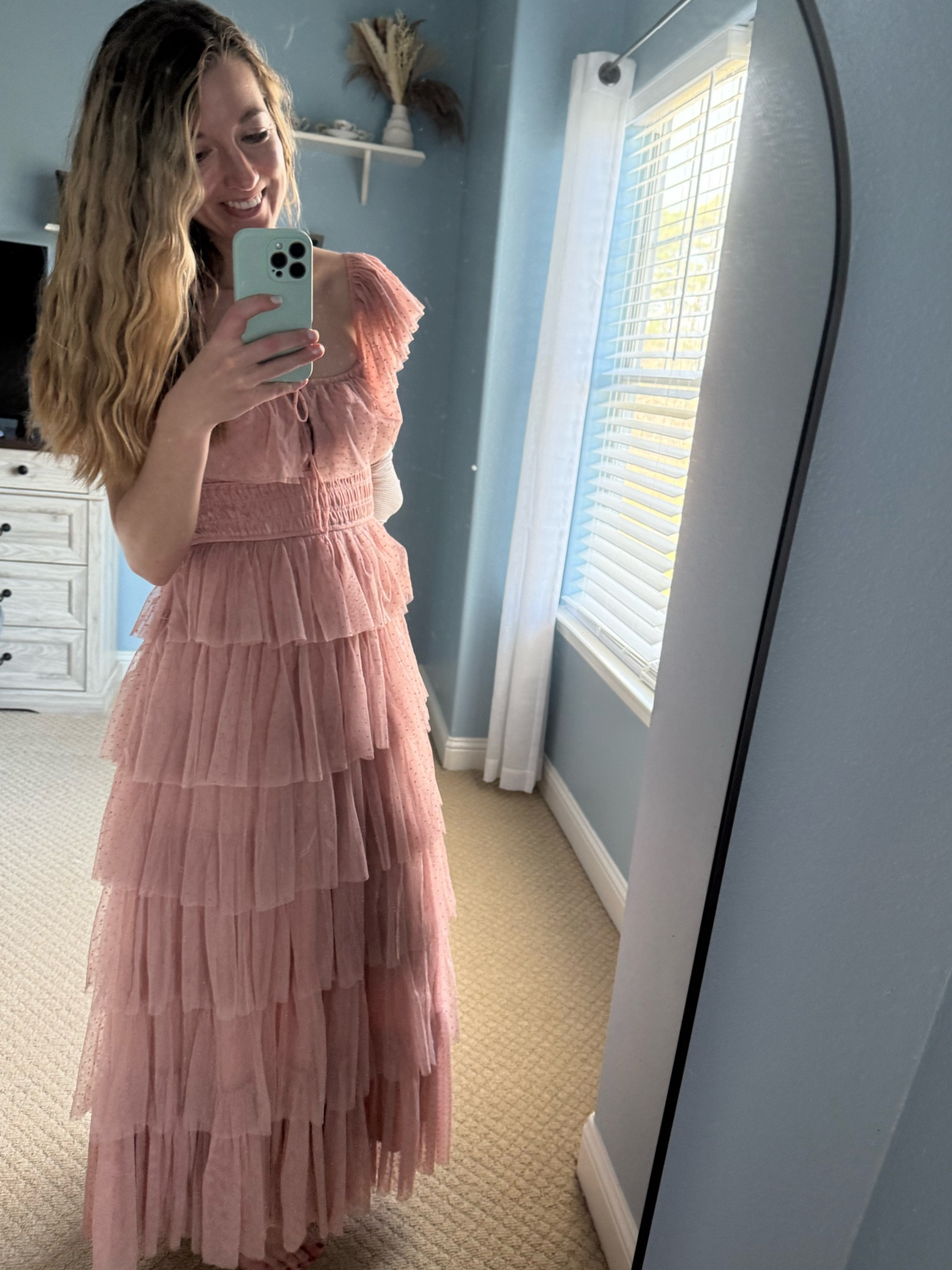 Ordered a few things from Nordstrom to try on for Valentine’s Day! Has multiple color options
February, spring, pedal and pup, neutrals, dress, tiered Maxi dress