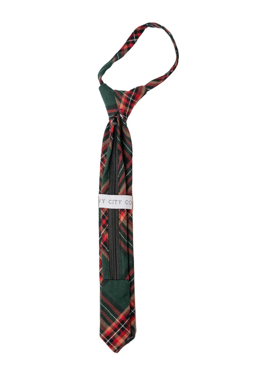 Margo Boy's Tie in Green Plaid | Ivy City Co