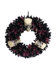 16.5in Wood Curl Skeleton Wreath | TJ Maxx