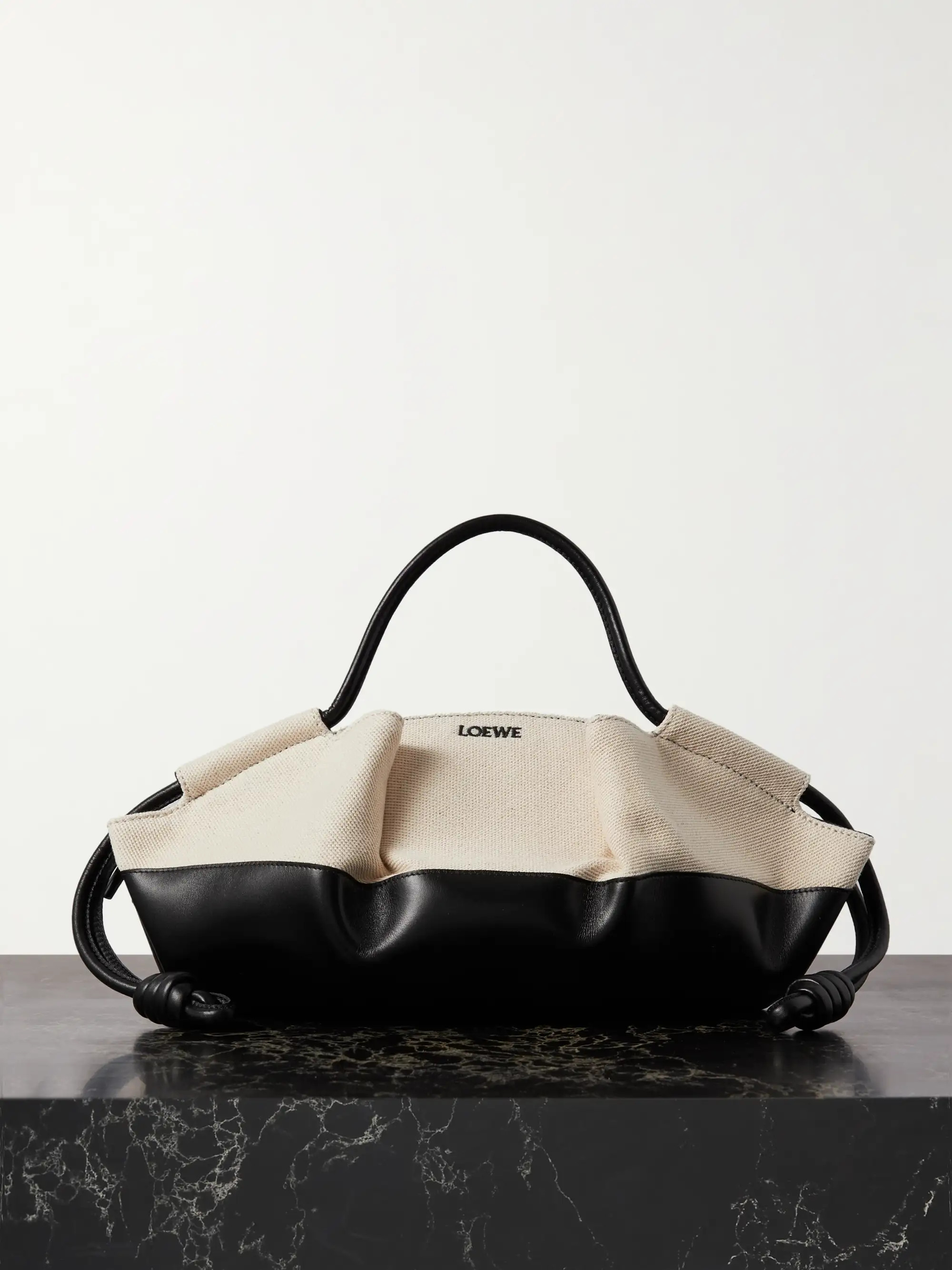 Paseo small canvas and leather shoulder bag | NET-A-PORTER (US)