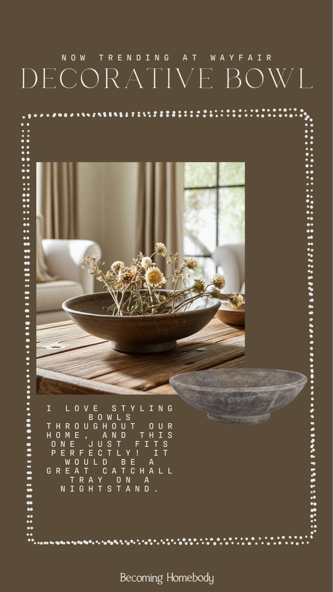 The prettiest decorative bowl 🤍 I always love finding pretty earthy accents like this — such gorgeous decor!

#LTKHome