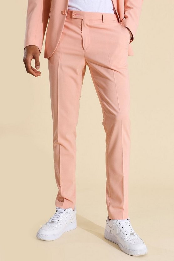 Skinny Coral Suit Trousers | Boohoo.com (US & CA)