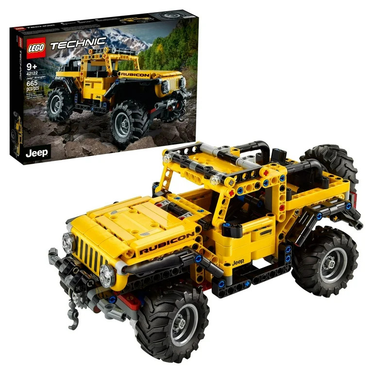 LEGO Technic Jeep Wrangler 4x4 Toy Car Model Building Kit, All Terrain Yellow SUV | Walmart (US)
