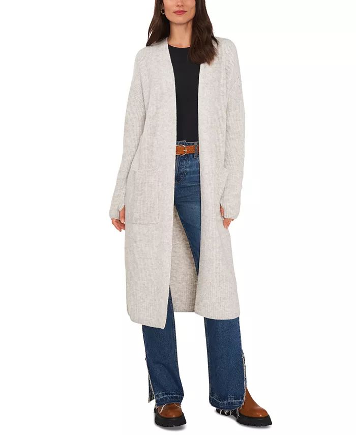 Women's Long Cozy Open-Front Cardigan Sweater | Macy's