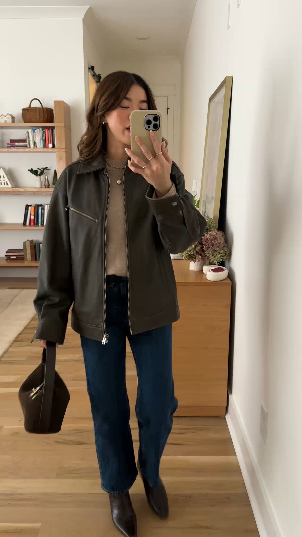 Sizing info: jeans size 23 short in dark wash, sweater size XS, jacket size XS!
petite fashion, get dressed with me, outfit inspiration, ootd, nashville outfit, Nashville influencer, petite style, vacation style, casual outfits, mom style, petite pants, winter dress, winter outfit, winter pants, winter outfit inpso, winter outfit idea, winter top, winter style, winter sweater, cozy sweater, cold weather sweater, cold weather outfit, winter bag, winter purse, denim, jeans, jacket, winter jacket, leather jacket, leather coat,  

 

#LTKootd #LTKmomlife #LTKPetite