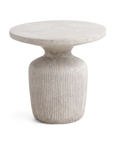 20.75in Outdoor Round Stone Table | Marshalls