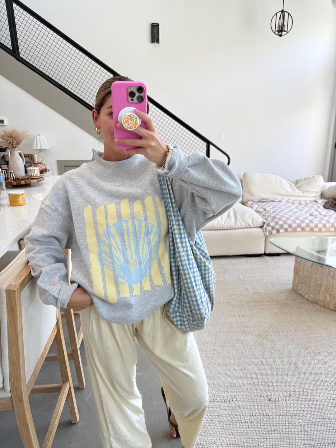 La Vie Est Belle Shell Mock Neck Sweatshirt – Vintage Coastal Mock Neck, ‘life is Beautiful... | Etsy (US)