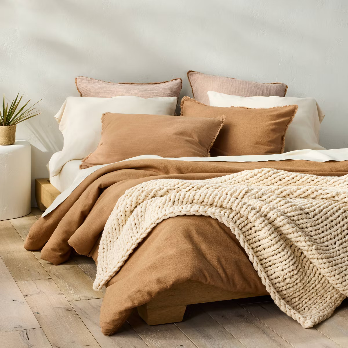 Euro 26''x26'' Textured Chambray Cotton Decorative Throw Pillow - Casaluna™ | Target