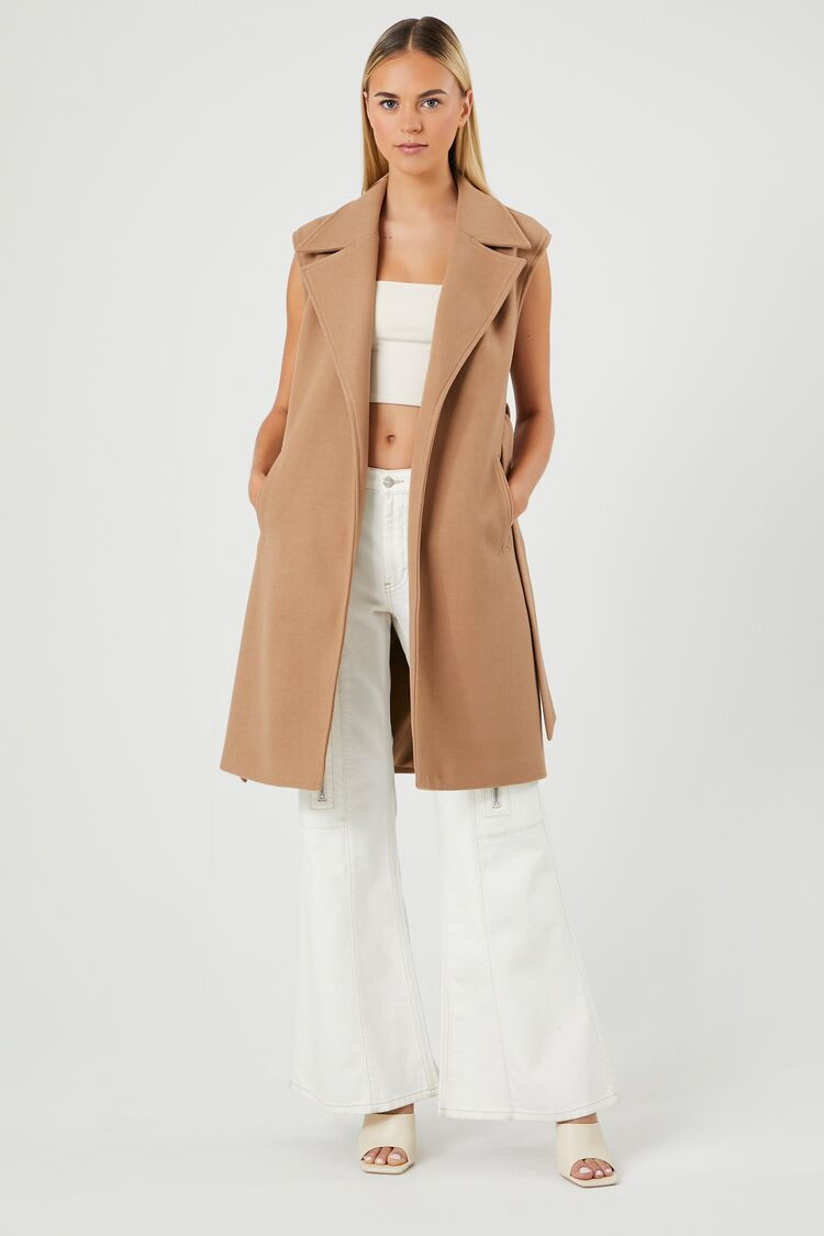 Tie-Front Longline Vest | Forever 21 (US)