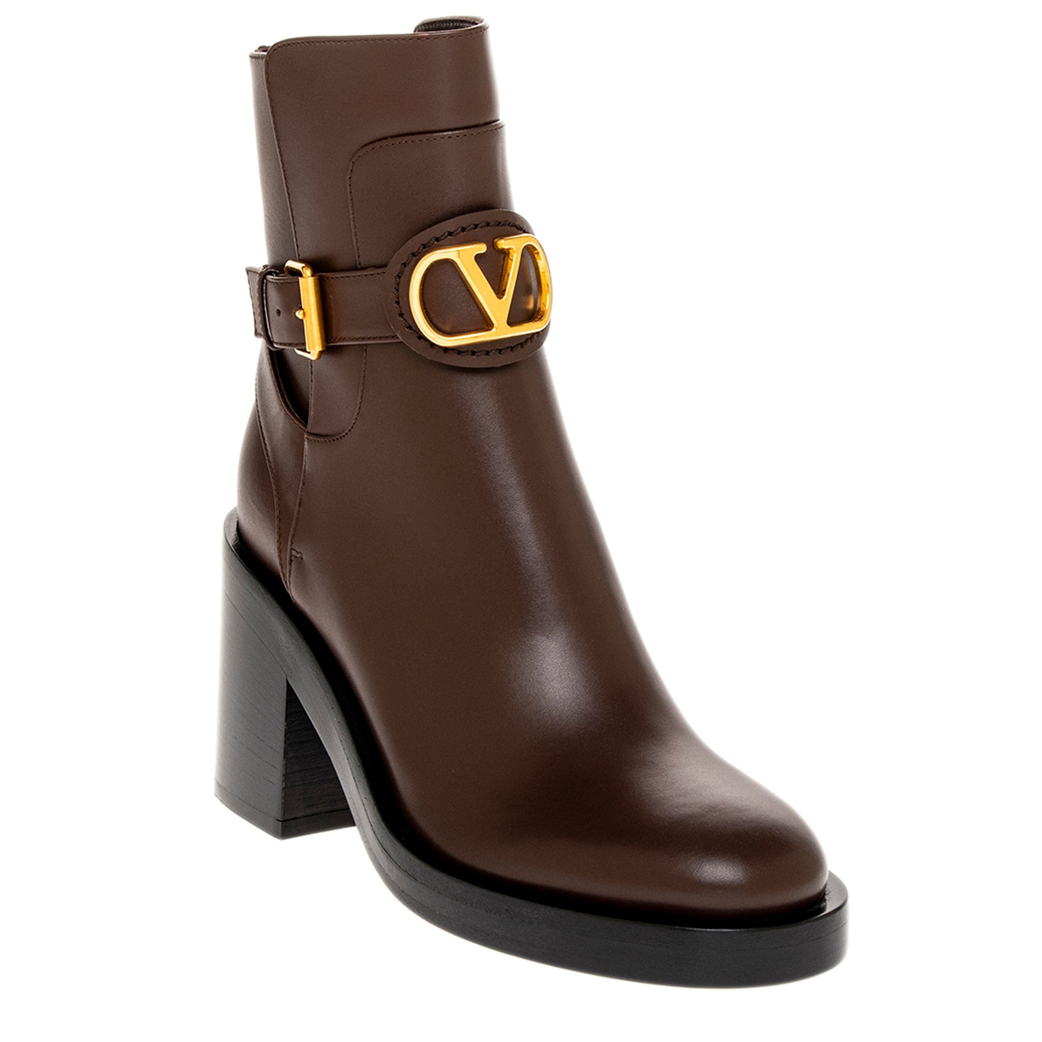 Valentino VLogo Signature Ankle Boots - Brown | Overstock