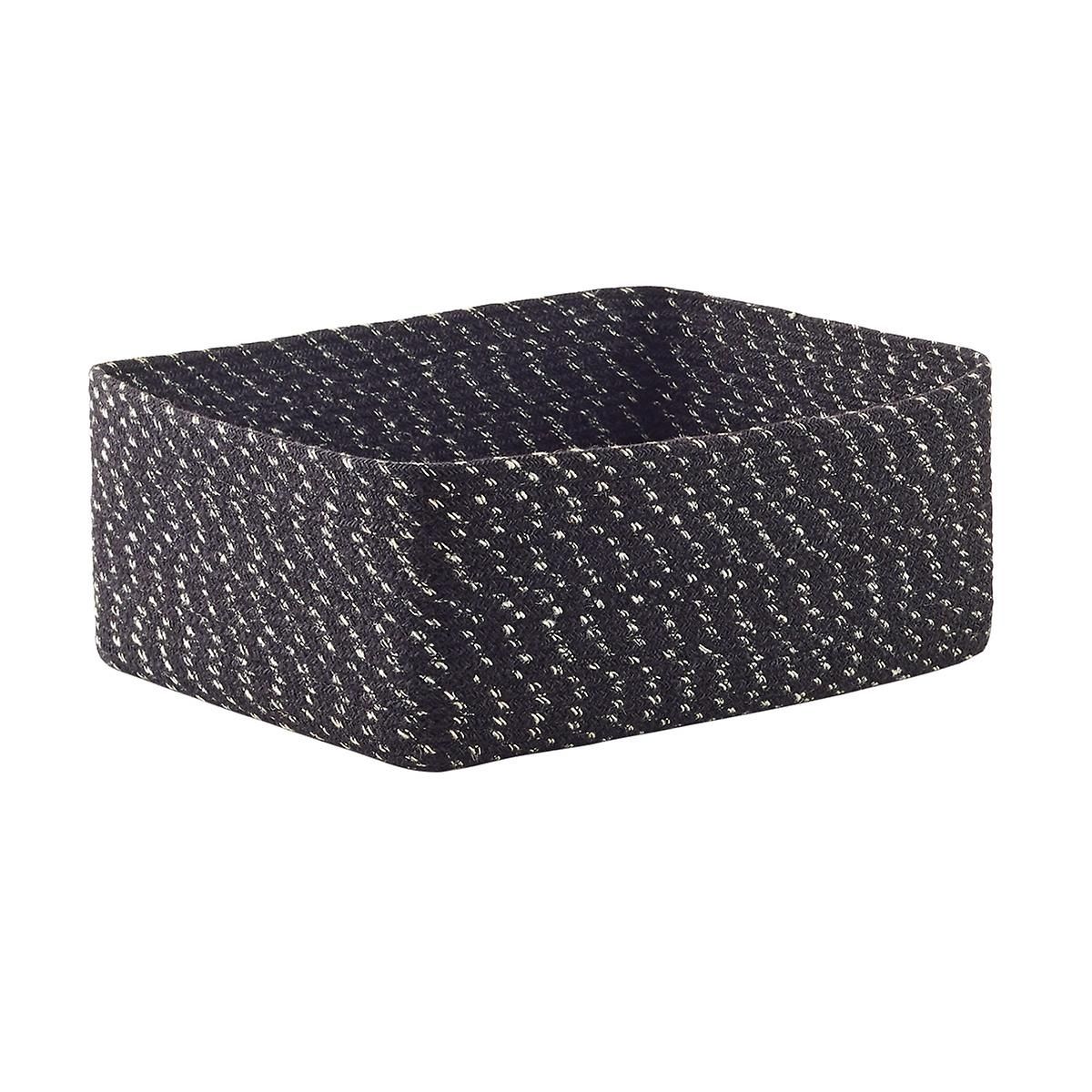 Large Seine Woven Storage Bin Black/Natural | The Container Store