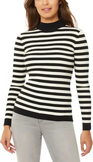 Stripe Mock Neck Sweater | Nordstrom