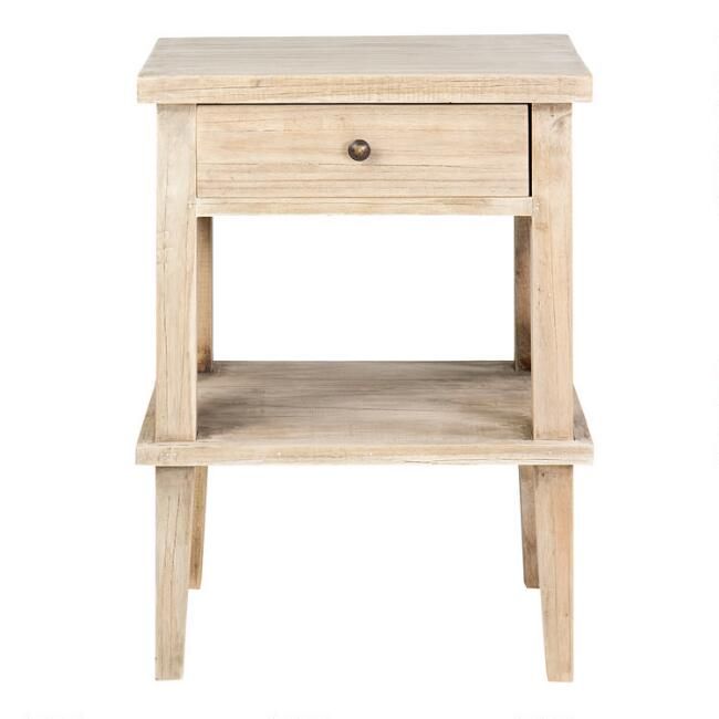 Natural Wood Nora Nightstand | World Market