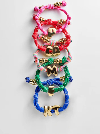 Knotty Initial Custom Bracelet - Bright Green Single Letter | BaubleBar
