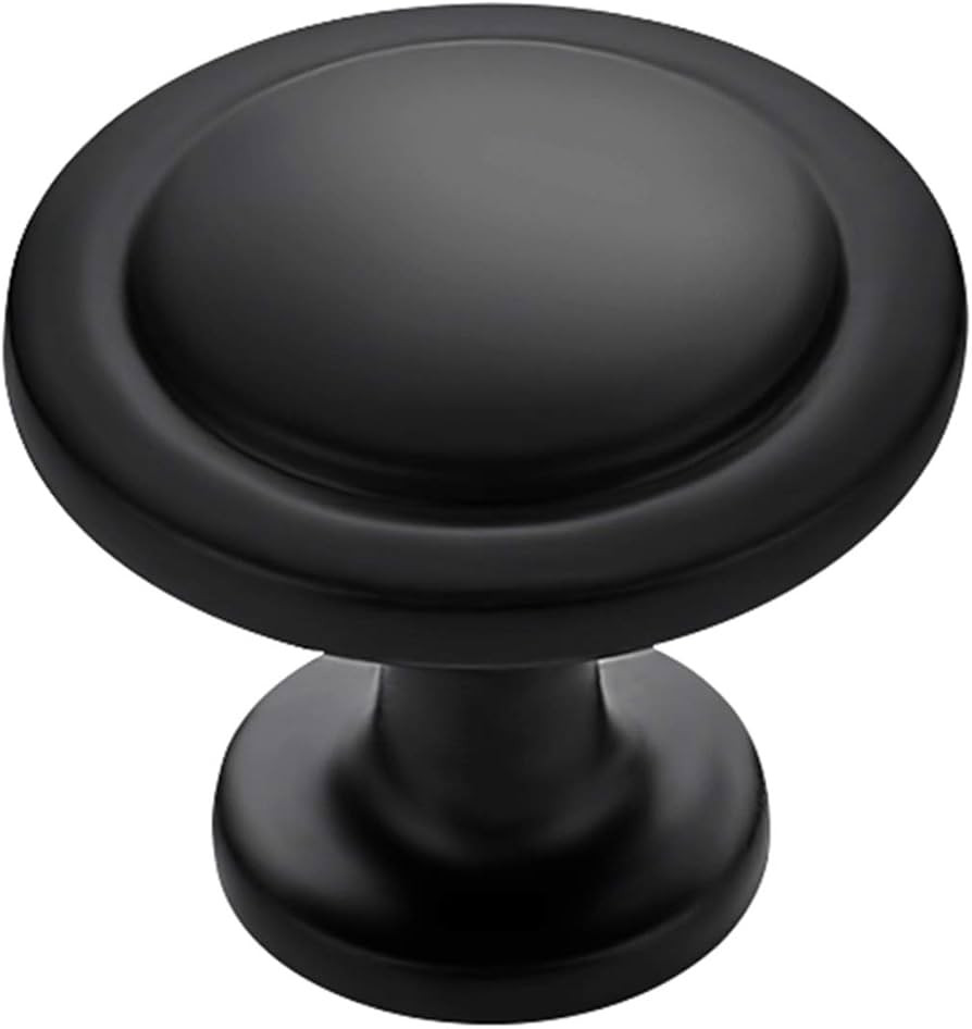 Ravinte 30 Pack 1-1/4 inch Matte Black Zinc Euro-Style Cabinet Knobs, Drawer Pulls & Door Handles | Amazon (US)