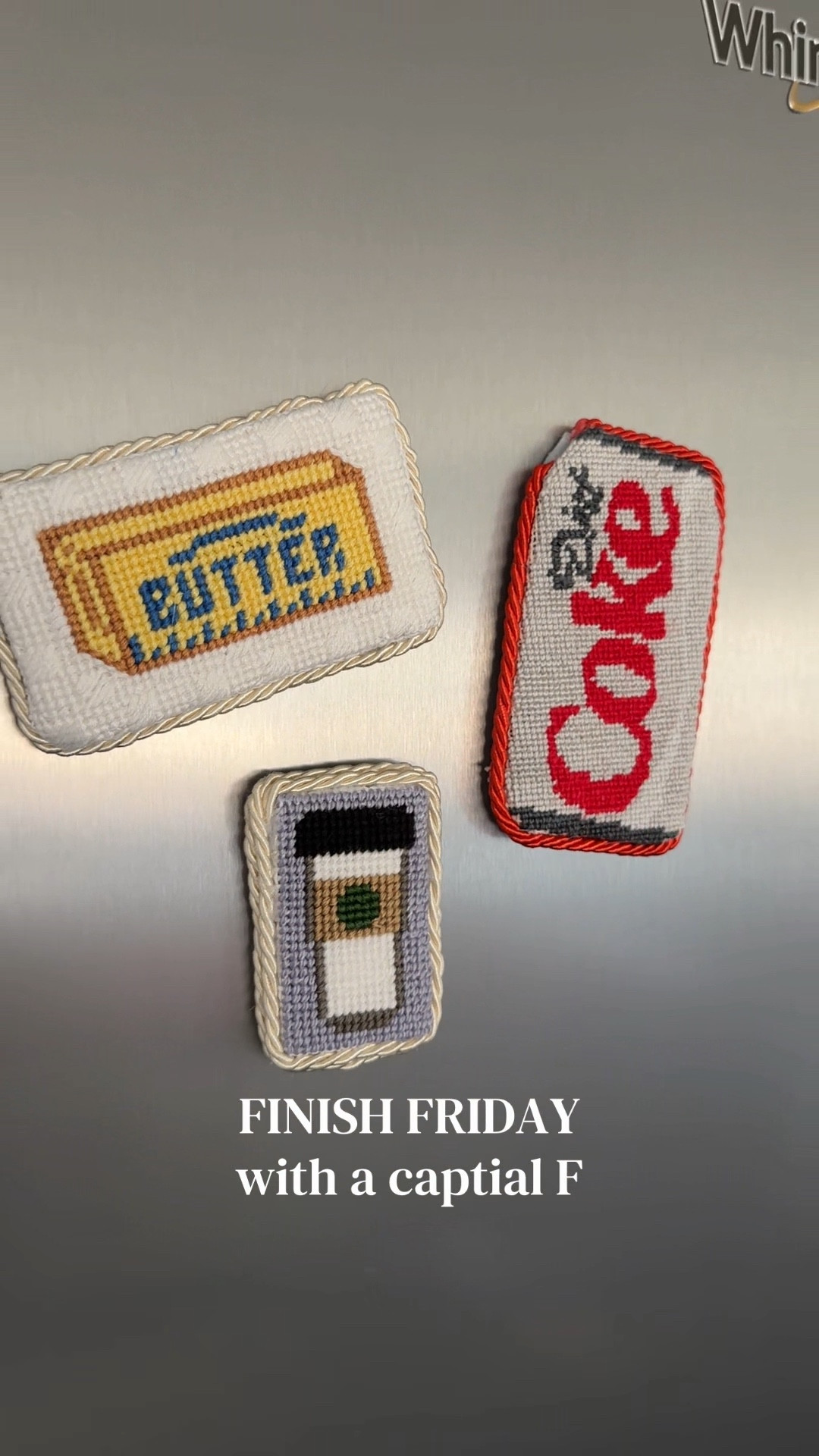 Self finished needlepoint magnetic supplies! 

#LTKdayinmylife