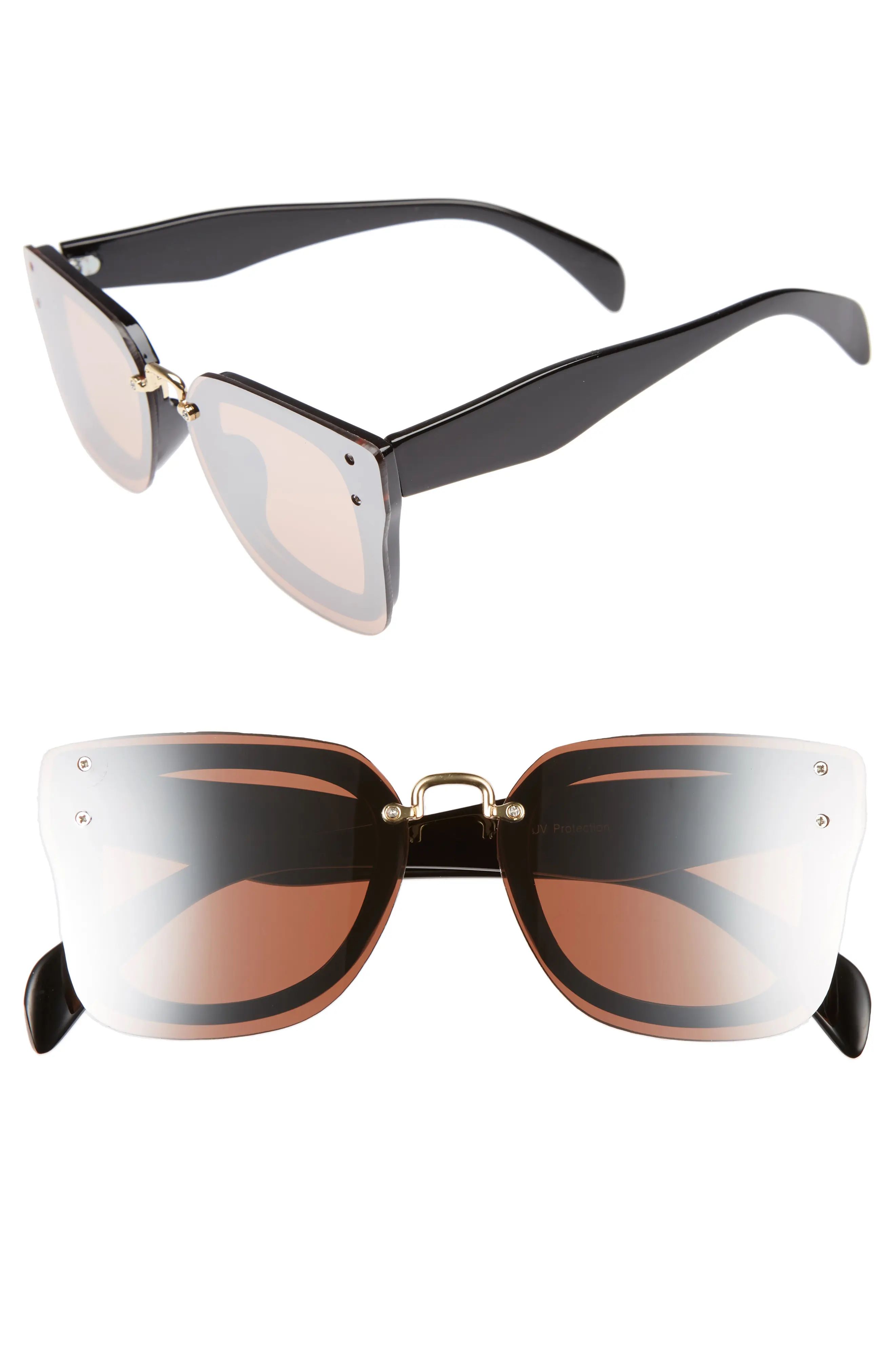 48mm Cat Eye Shield Sunglasses | Nordstrom