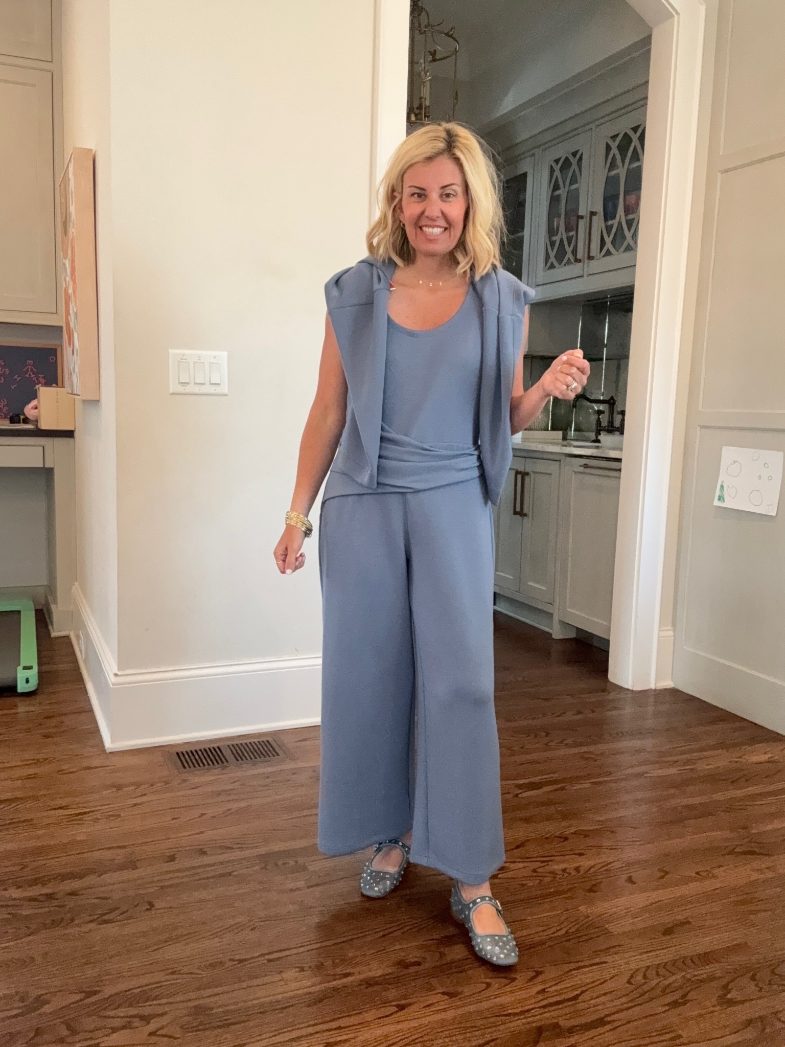 Now this is the perfect travel outfit! Comfy, cozy, dress it up, dress it down, and it doesn’t wrinkle. Need I say more?!? 
Jumpsuit - small petite
Cardigan - xs 
Flats - 7 (1 size down)
*be sure to use code LTKSPANX for 20% off (almost) sitewide through 3/15!

#LTKmomlife #LTKootd #LTKdayinmylife